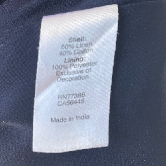 J. Crew Blue and Green Embroidered Linen Blend Sleeveless Sundress, Size Small - Picture 9 of 10